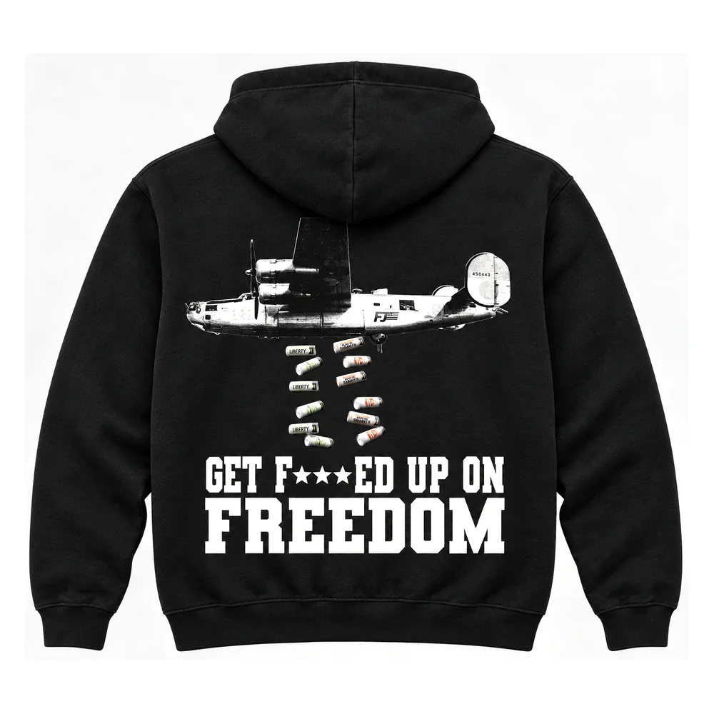 FJ Bomber hoodie, black, back print