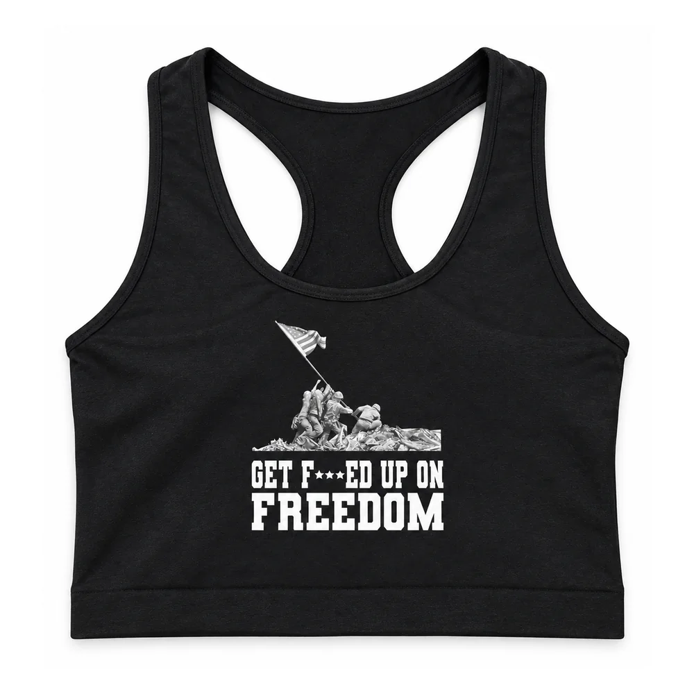 Freedom Juice Iwo Jima crop top, black