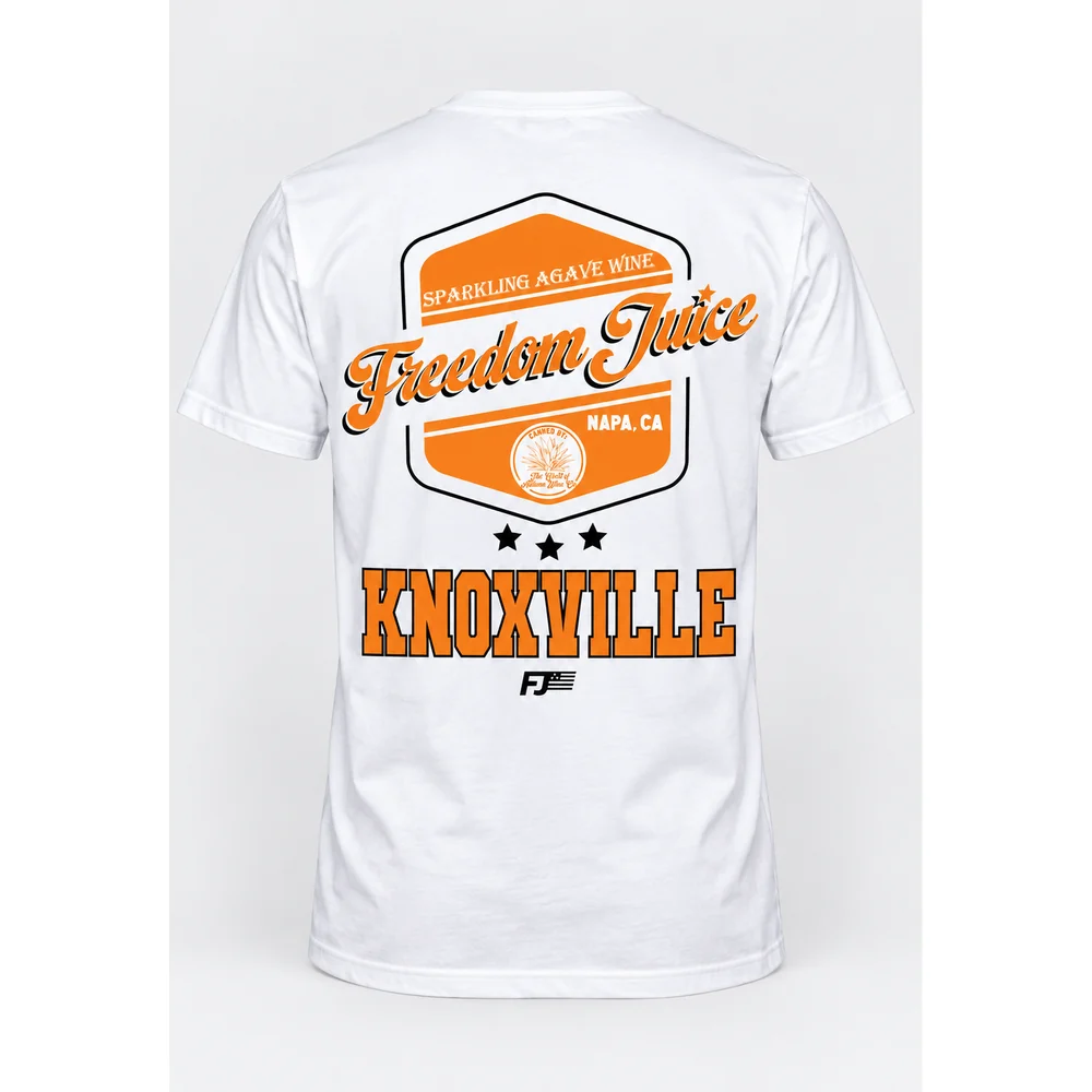 Freedom Juice Knoxville City Series tee, white, back
