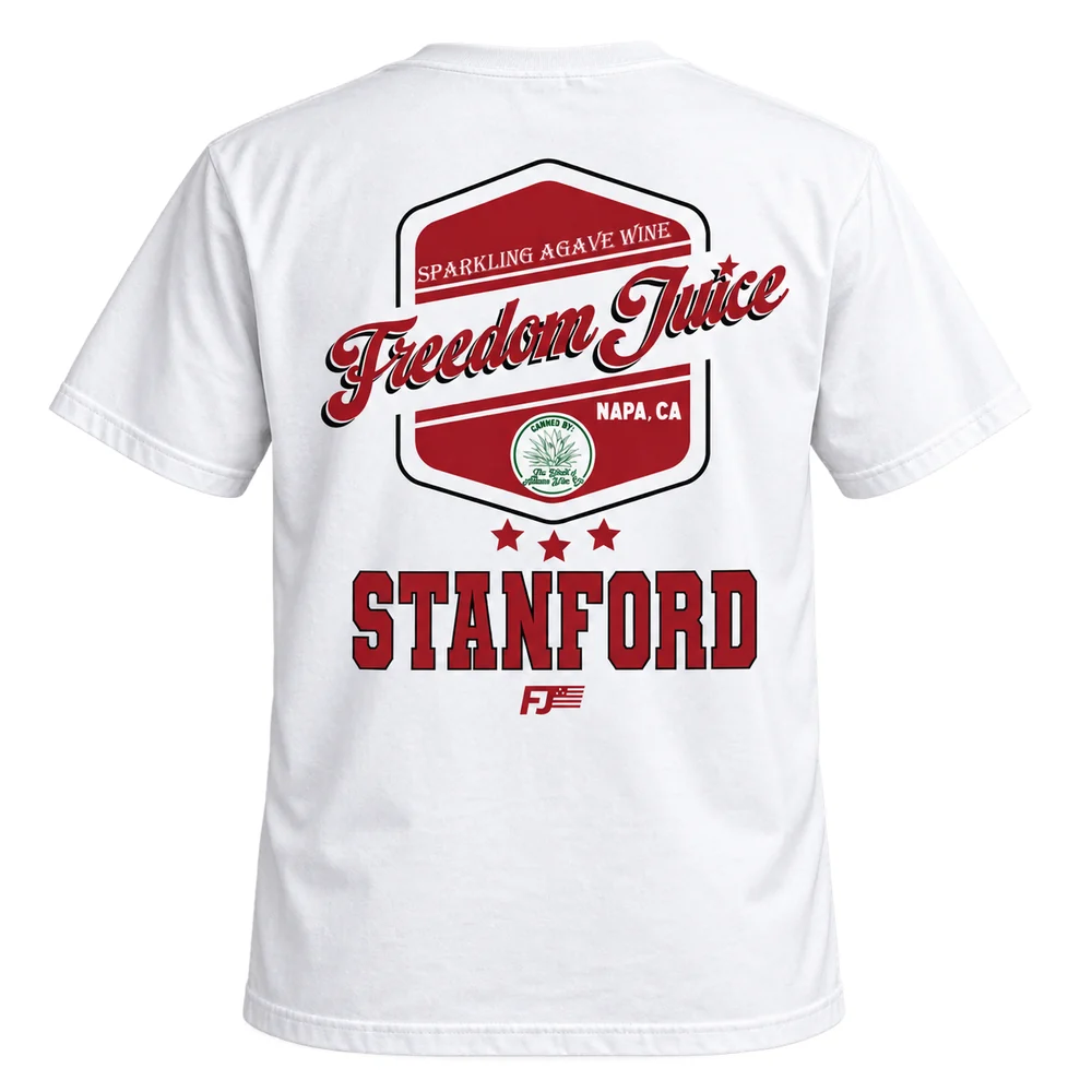 Freedom Juice Stanford tee, white, back