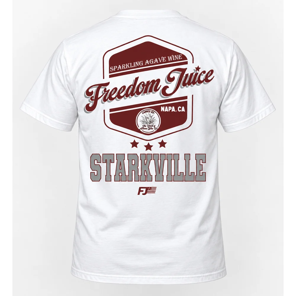 Freedom Juice Starkville City Series tee, white, back